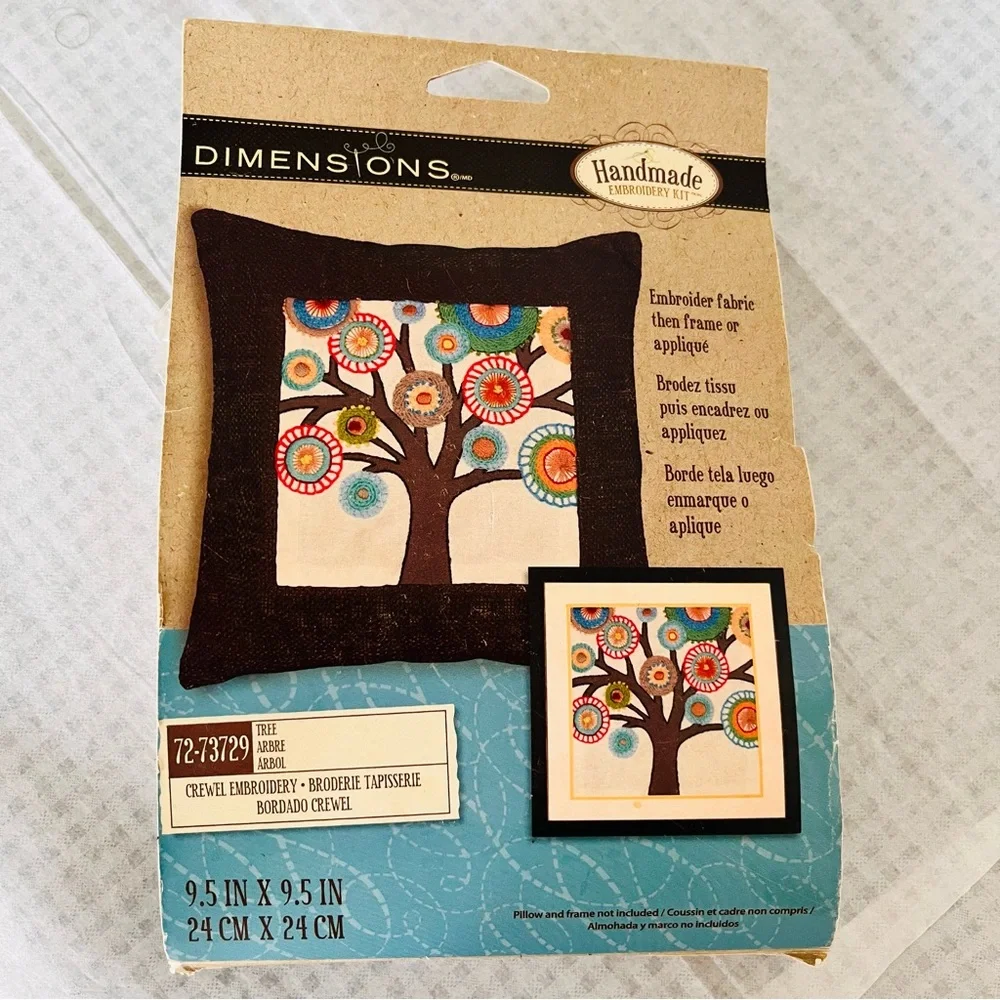 HTF Dimensions Vintage Tree of Life Crewel Wool Hand Embroidery Kit 72-73729 NIP